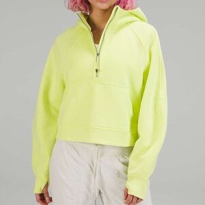 Lululemon Scuba Oversized Half Zip Hoodie in Electric Lemon